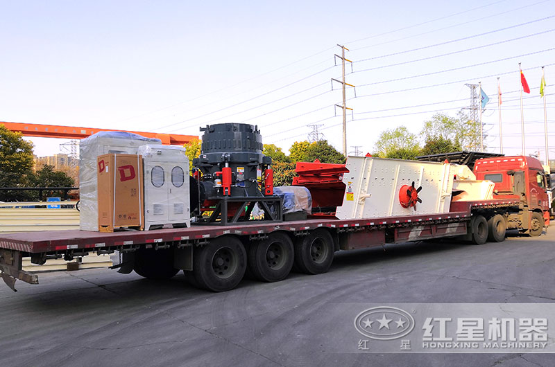 河南开云登陆入口时产50吨碎石机出厂发货