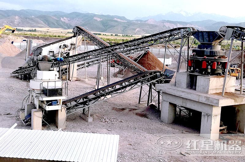 圆锥破破碎鹅卵石现场,搭配制砂机使用 圆锥破破碎鹅卵石现场,搭配制砂机使用